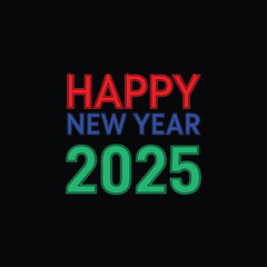 Happy New Year 2025 Template.