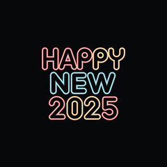 Happy New Year 2025 Template.