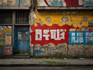 Urban Decay  Graffiti  Peeling Paint  Grunge Wall  City Street