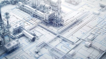Detailed technical drawings reinforcement in industrial zones illustrating precision and innovative engineering solutions