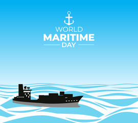 national maritime day .Template for background with banner, poster and card. flat illustration. world maritime day concept. jpeg format.