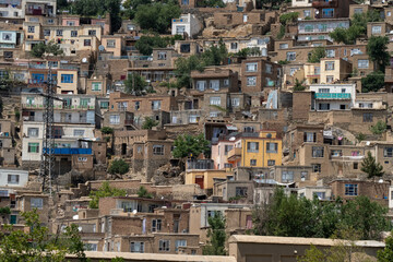 City of Kabul, capital of Afghanistan. View of the city and slums around the city