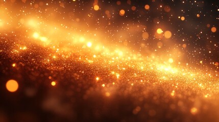 Obraz premium Golden Sparkle Galaxy: A Festive Background