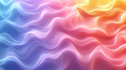 Obraz premium Abstract Colorful Wave Pattern: A Serene Digital Art Piece