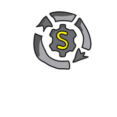 Business icons, coloured, no background, cartoon.