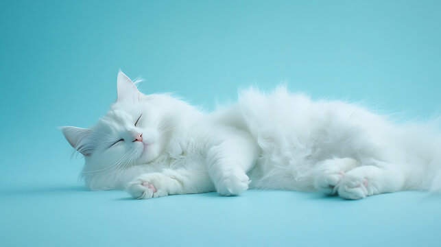 Adorable pastel kitten relaxing home environment cat photography soft setting close-up perspective for pet lovers
