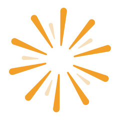 Simple golden geometric firework