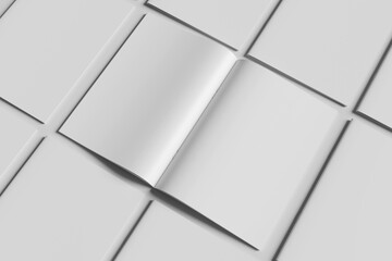 Obraz premium Blank magazine for mockup - 3D rendering 