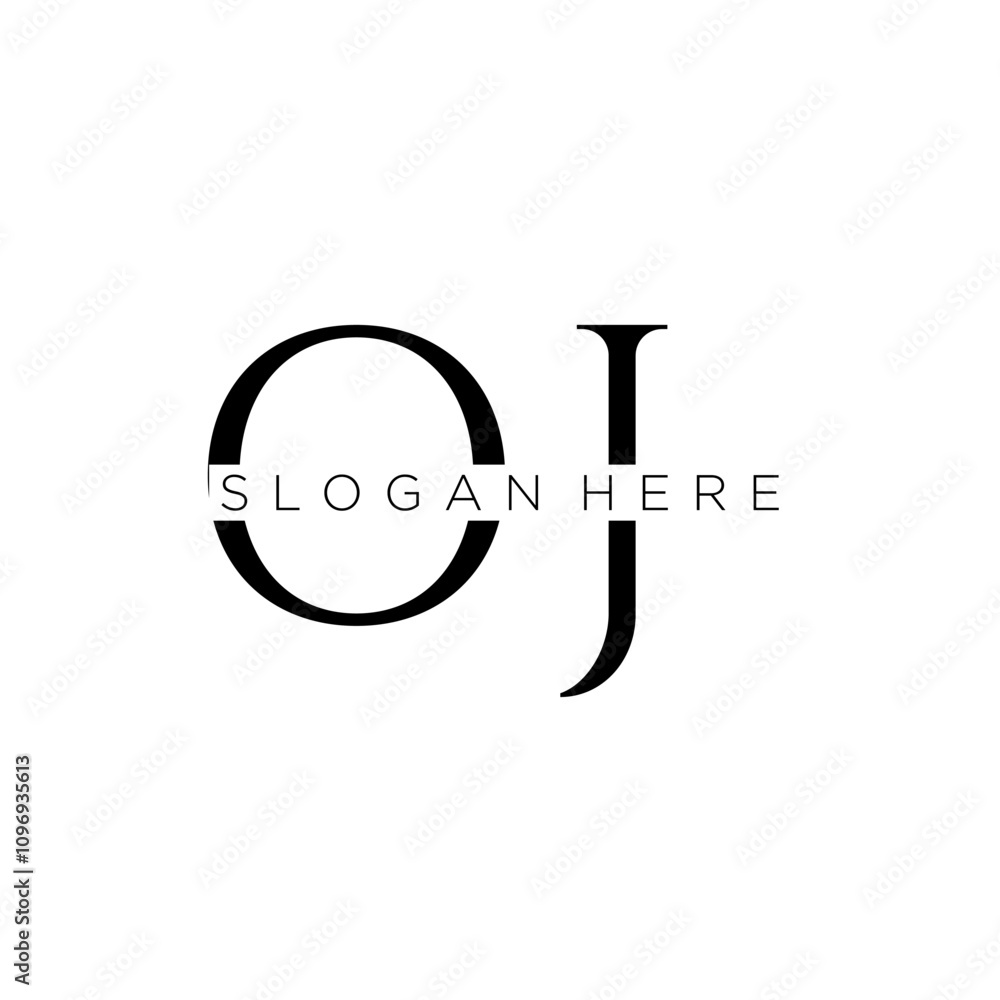 Fototapete oj initial monogram logo with bussines style dsign