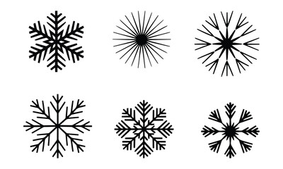 Vector snowflake Collection. Vector illustration set