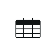 Calendar icon vector white background
