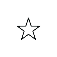 Star icon vector white background 