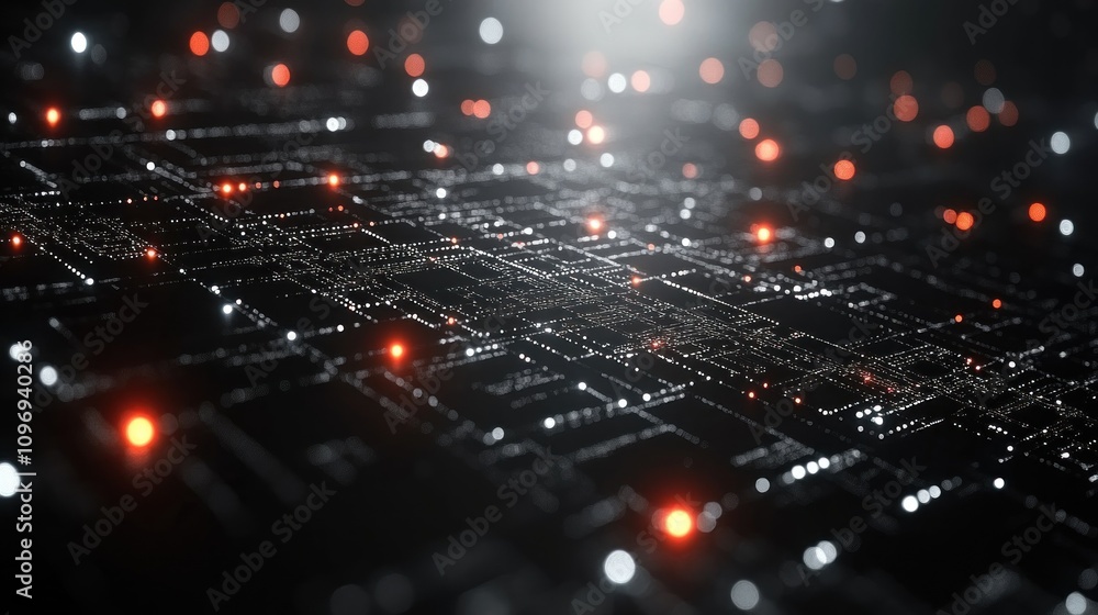 Poster abstract digital network: a futuristic visualization of data streams and connections
