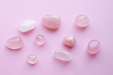 Pink Healing Chakras Rose Quartz Crystals. Minerals for Women. Real Semi-Precious Stones Healing Crystals