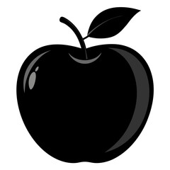 Fototapeta premium black apple clipart cartoon Illustration drawing
