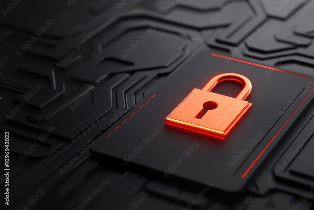 Aufkleber register concept. registration form with animated security features, glowing padlocks and checkmarks
