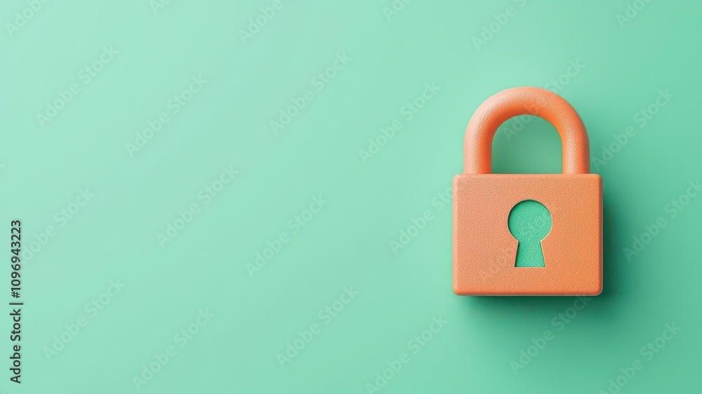 Poster register concept. secure form submission process, animated padlocks and green checkmarks, 3d illustr