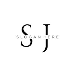 SJ initial monogram logo with bussines style dsign