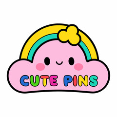 sticker design of cute pins