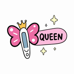 sticker design of queen