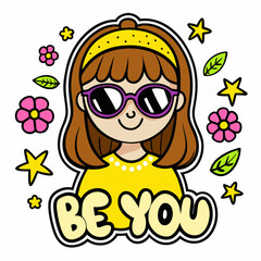 sticker design of a be you