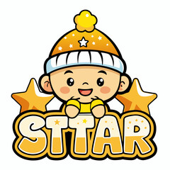 sticker design of star