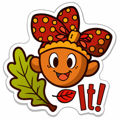 sticker design of leaf