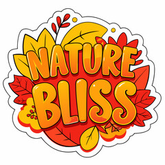 sticker design of leaf