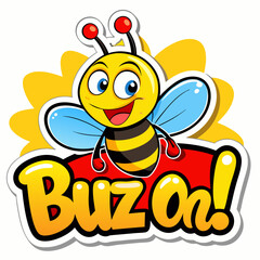 sticker design of buz on