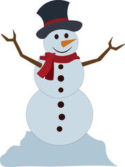 Christmas Snowman art vector