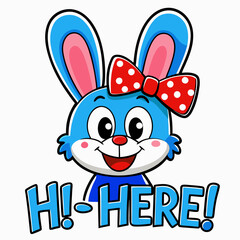 sticker design of here