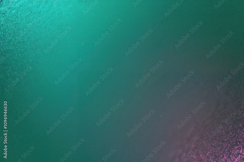 Poster vibrant teal shimmering gradient background with texture noise effect and ample copy space