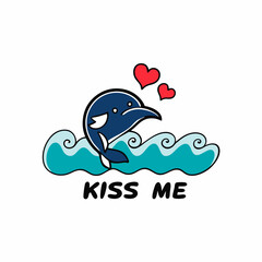 sticker design of kiss me