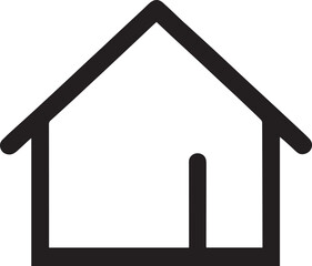 house address outline art home line icons isolated on a white background.