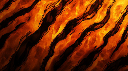 Fiery tiger stripe pattern for Tiger Day celebration