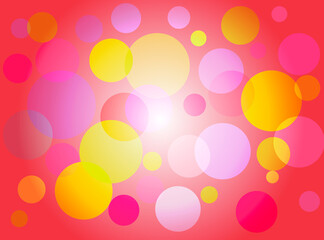 red background with circles