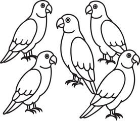 birds on a branch parrot