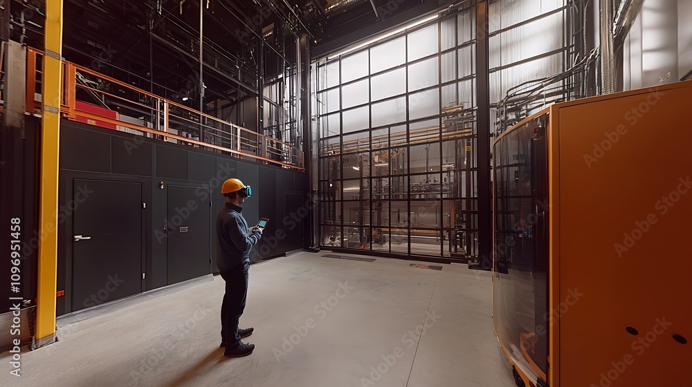 Poster a high-tech physics facility with augmented reality for visualizing the effects of quantum mechanics