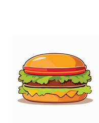 Burger vector isolated illustration. Hamburger artwork