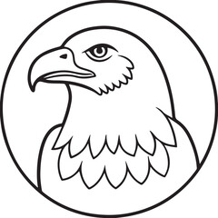 Fototapeta premium eagle head icon