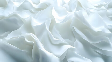 Obraz premium White Draped Fabric 3D Illustration