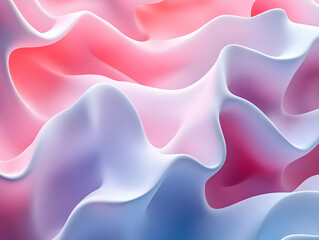 Obraz premium Pink Blue 3D Abstract Background Waves
