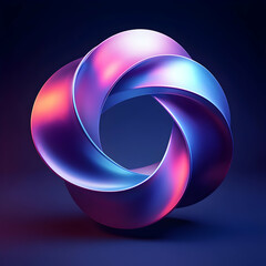 3D Abstract Purple Blue Background