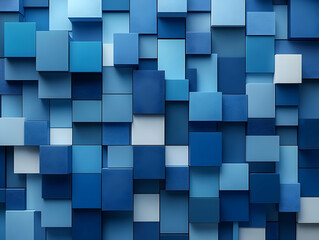 Blue 3D Cube Abstract Background