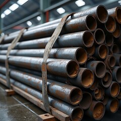 stack of steel pipes