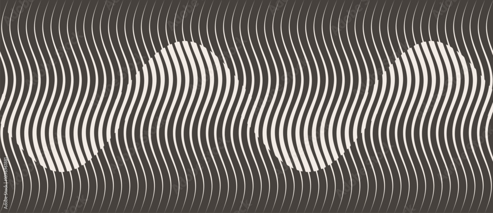 Leinwandbilder abstract art geometric background with vertical lines. optical illusion with waves and transition.