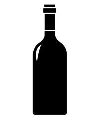 Wine clip art design on plain white transparent isolated background for card, shirt, hoodie, sweatshirt, apparel, tag, mug, icon, poster or badge