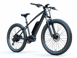 Obraz premium Black Electric Mountain Bike 3D Render