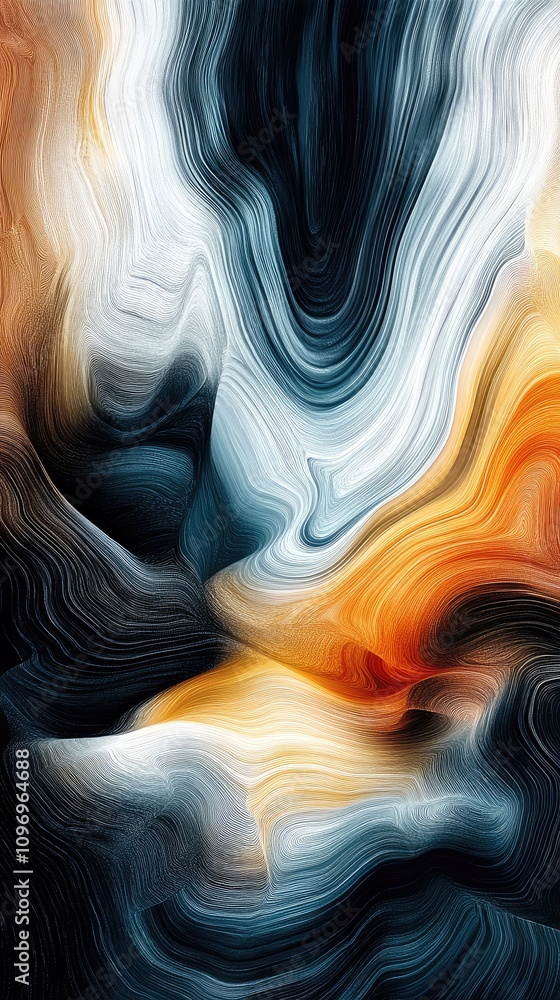 Poster vibrant hues intertwine in a mesmerizing dance, creating a fluid backdrop filled with depth and move