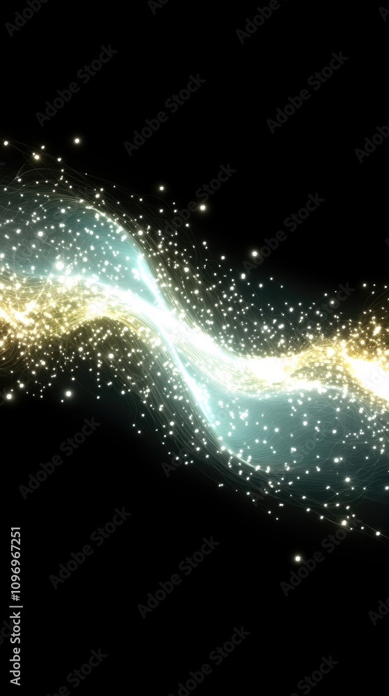 Poster flowing waves blend vibrant gradients with intricate patterns to form an elegant and sophisticated b